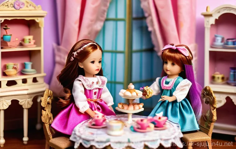 시크릿쥬쥬 장난감 리뷰 - **Prompt: Enchanted Forest Princess**
    "A stunning, highly detailed Secret Jouju doll, posed grac...